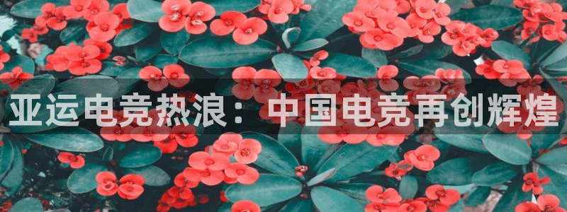 南宫电竞注册：亚运电竞热浪：中国电竞再创辉煌